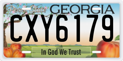 GA license plate CXY6179