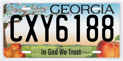 GA license plate CXY6188