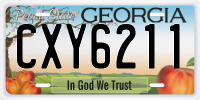 GA license plate CXY6211