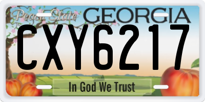 GA license plate CXY6217