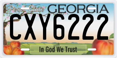 GA license plate CXY6222
