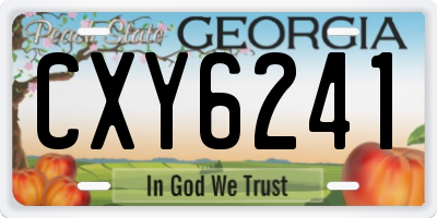 GA license plate CXY6241