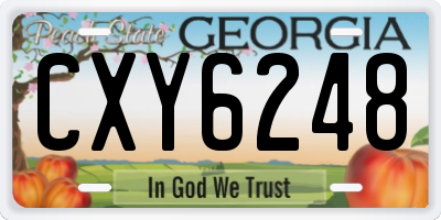 GA license plate CXY6248