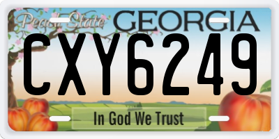 GA license plate CXY6249