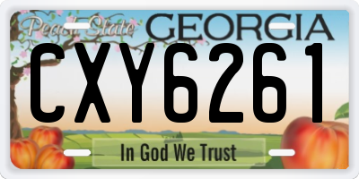 GA license plate CXY6261