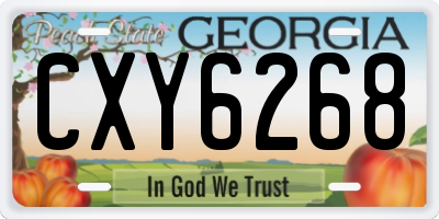 GA license plate CXY6268