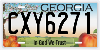 GA license plate CXY6271
