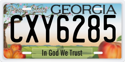 GA license plate CXY6285