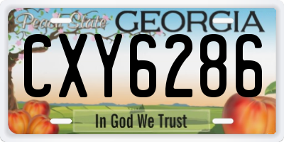 GA license plate CXY6286