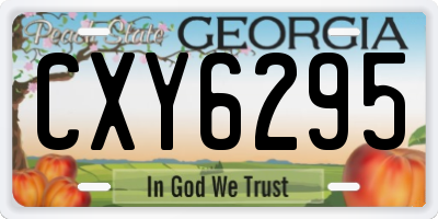 GA license plate CXY6295