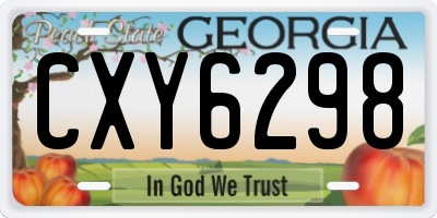 GA license plate CXY6298