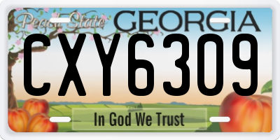 GA license plate CXY6309