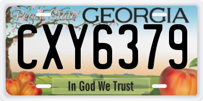 GA license plate CXY6379