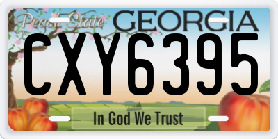 GA license plate CXY6395