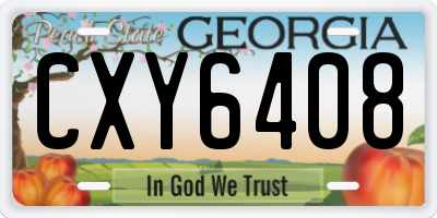 GA license plate CXY6408