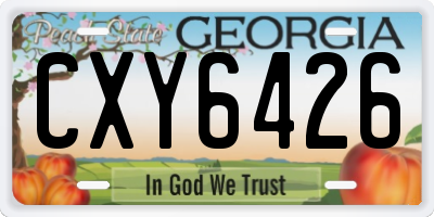 GA license plate CXY6426