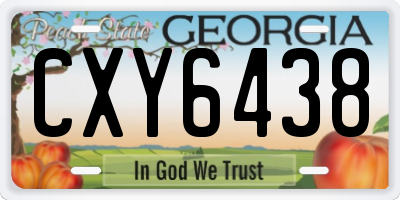 GA license plate CXY6438
