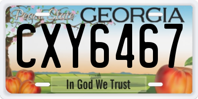 GA license plate CXY6467