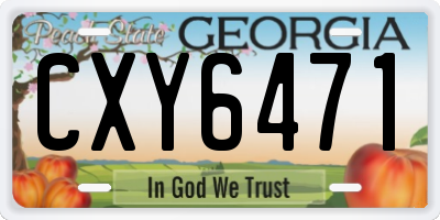 GA license plate CXY6471