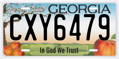 GA license plate CXY6479