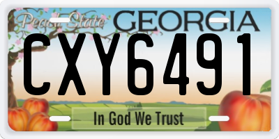 GA license plate CXY6491