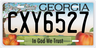 GA license plate CXY6527