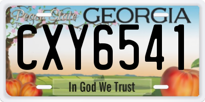 GA license plate CXY6541