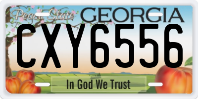 GA license plate CXY6556