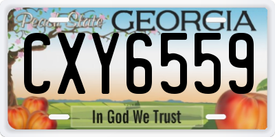 GA license plate CXY6559