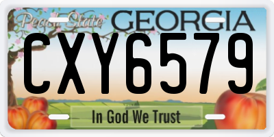 GA license plate CXY6579