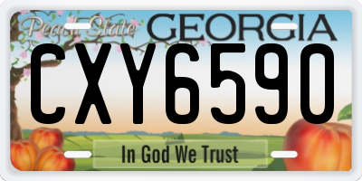 GA license plate CXY6590