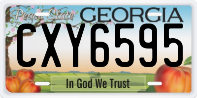 GA license plate CXY6595