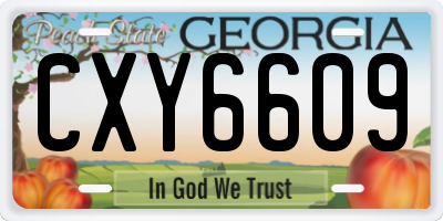GA license plate CXY6609