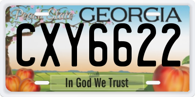 GA license plate CXY6622