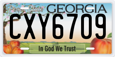 GA license plate CXY6709