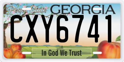 GA license plate CXY6741