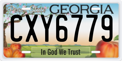 GA license plate CXY6779