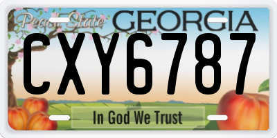GA license plate CXY6787