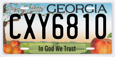 GA license plate CXY6810