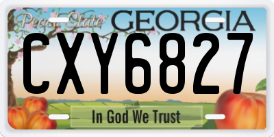 GA license plate CXY6827