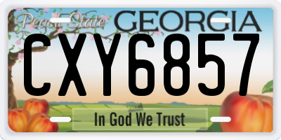 GA license plate CXY6857