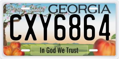 GA license plate CXY6864
