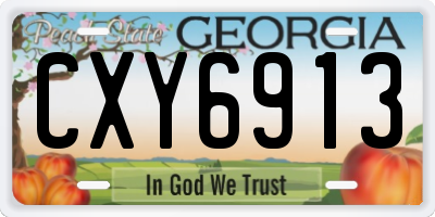 GA license plate CXY6913