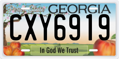 GA license plate CXY6919