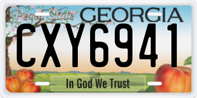 GA license plate CXY6941