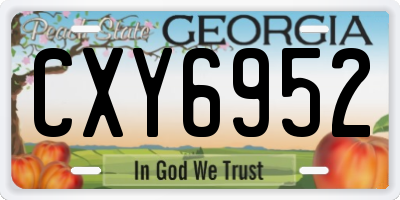 GA license plate CXY6952