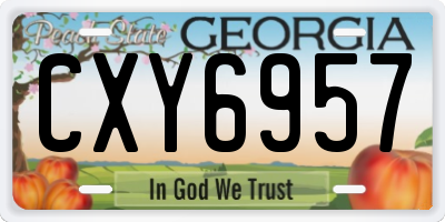 GA license plate CXY6957