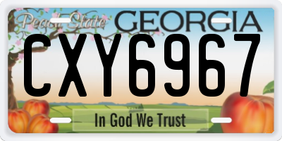 GA license plate CXY6967