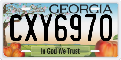 GA license plate CXY6970