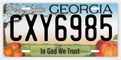 GA license plate CXY6985